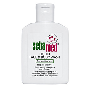 Sữa rửa mặt và tắm toàn thân cho da nhạy cảm Sebamed Liquid Face & Body Wash 50ml