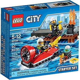 Mô Hình LEGO City Fire - Bộ Cứu Hỏa Khởi Đầu 60106 (90 Mảnh Ghép)