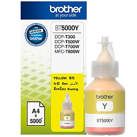 Brother BT5000Y Ink Cho DCP-T300/T700W/MFC-T800W (Vàng) - Hàng Chính Hãng