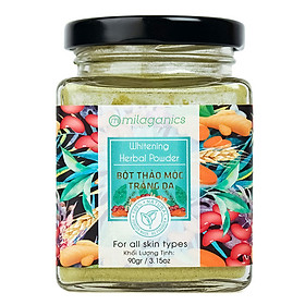 Bột Thảo Mộc Trắng Da Milaganics Hũ 90g