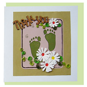 Thiệp Giấy Xoắn Việt Net - Thank You Mẫu 10 (15 x 15 cm)
