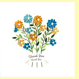 Thiệp Giấy Xoắn Việt Net - Thank You Mẫu 11 (15 x 15 cm)