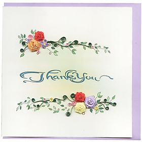 Thiệp Giấy Xoắn Việt Net - Thank You Mẫu 9 (15 x 15 cm)