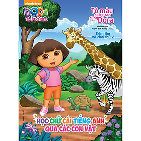 Nơi bán Tô Màu Sáng Tạo Cùng Dora - Học Chữ Cái Tiếng Anh Qua Các Con Vật - Giá Từ -1đ