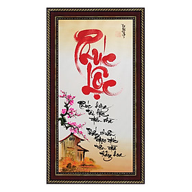 Tranh thư pháp Chữ Phúc Lộc (38 x 68 cm) Thế Giới Tranh Đẹp
