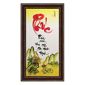 Tranh thư pháp Chữ Phúc (38 x 68 cm) Thế Giới Tranh Đẹp