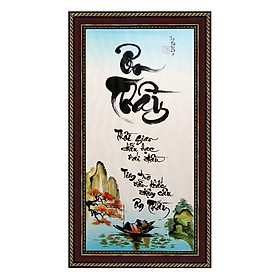Tranh thư pháp Chữ Ơn Thầy (38 x 68 cm) Thế Giới Tranh Đẹp