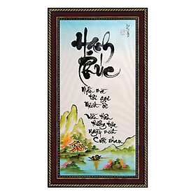 Mua Tranh thư pháp Chữ Hạnh Phúc (38 x 68 cm) Thế Giới Tranh Đẹp