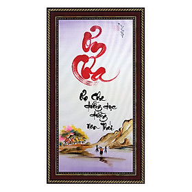 Tranh thư pháp Chữ Ơn Cha (38 x 68 cm) Thế Giới Tranh Đẹp