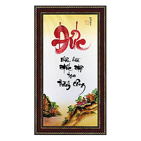 Tranh thư pháp Chữ Đức (38 x 68 cm) Thế Giới Tranh Đẹp