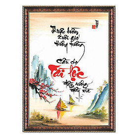 Tranh Thư Pháp TÀI LỘC ĐẦY RƯƠNG ĐẦY NHÀ (TP_41X56-8) (41 x 56 cm) Thế Giới Tranh Đẹp