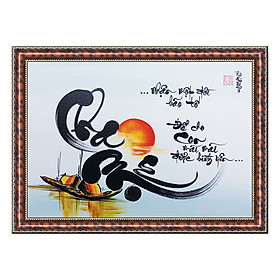 Tranh Thư Pháp CÔNG CHA NGHĨA MẸ (TP_41X56_21) (41 x 56 cm) Thế Giới Tranh Đẹp