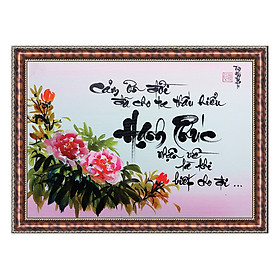 Tranh Thư Pháp HẠNH PHÚC LÀ BIẾT CHO ĐI (TP_41X56_33) (41 x 56 cm) Thế Giới Tranh Đẹp