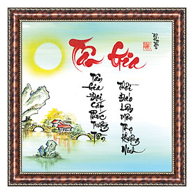 Tranh Thư Pháp CHÚC MỪNG TÂN GIA V44-30 (46 x 46 cm) Thế Giới Tranh Đẹp