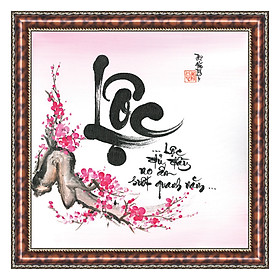Mua Tranh Thư Pháp CHỮ LỘC V44-35 (46 x 46 cm) Thế Giới Tranh Đẹp