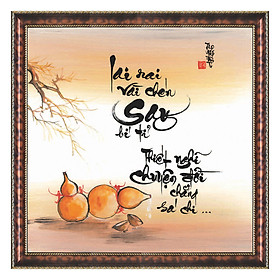 Mua Tranh Thư Pháp GẠT BỎ GÁNH NẶNG CUỘC ĐỜI V44-01 (46 x 46 cm) Thế Giới Tranh Đẹp