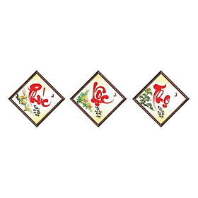 Mua Tranh Thư Pháp Bộ 3 PHÚC - LỘC - THỌ V44-14 (46 x 46 cm) Thế Giới Tranh Đẹp