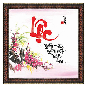 Mua Tranh Thư Pháp PHÚC LỘC VINH HOA V44-07 (46 x 46 cm) Thế Giới Tranh Đẹp