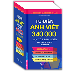 Hình ảnh Từ Điển Anh Việt 340.000 Mục Từ Và Định Nghĩa (Bìa Cứng)