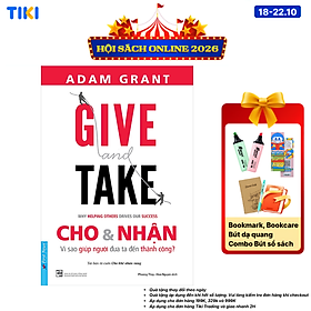 Sách Give And Take - Cho & Nhận (Tái Bản)