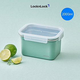 Hộp đựng thực phẩm bằng thép không gỉ LocknLock Color Coated STS Container nhiều dung tích - 2L - Xanh lá