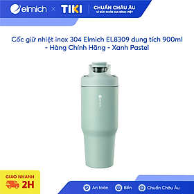 Cốc giữ nhiệt inox 304 Elmich EL8309 dung tích 900ml - Hàng Chính Hãng - Xanh Pastel