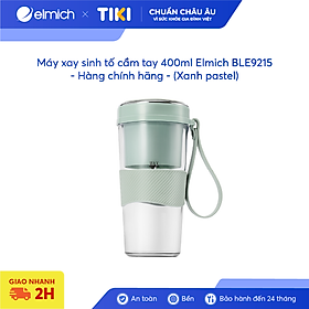 Máy xay sinh tố cầm tay 400ml Elmich BLE9215 - Hàng chính hãng - BLE9215PG (Xanh pastel)
