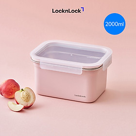 Hộp đựng thực phẩm bằng thép không gỉ LocknLock Color Coated STS Container nhiều dung tích - 2L - Hồng