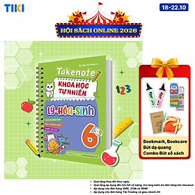 Sách Takenote Khoa học tự nhiên Lý - Hóa - Sinh Lớp 6