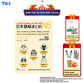 Sách Luyện Thi Năng Lực Nhật Ngữ N5 : Hán Tự , Từ Vựng , Ngữ Pháp , Đọc Hiểu , Nghe Hiểu