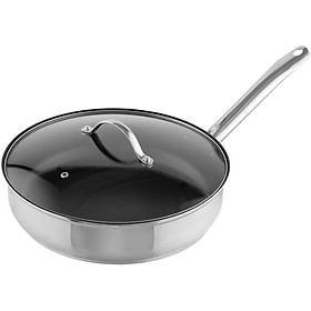 Chảo chống dính inox đa lớp Nagakawa Aki NAG2804 - Dùng trên mọi loại bếp (28 cm) - Hàng chính hãng