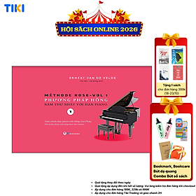 Sách Méthode Rose - Phương pháp hồng năm thứ nhất với đàn piano - Giáo trình dạy piano nổi tiếng của Pháp - File Audio đánh mẫu tặng kèm trên website