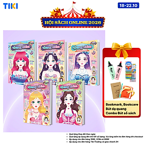Combo Sách trang điểm công chúa Hàn Quốc Myra, Yuna, Jenny, Hana, Sunny (5 cuốn) (Tô màu và bóc dán hơn 500+ stickers cho bé)