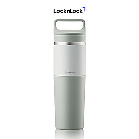 Bình giữ nhiệt Slo 2in1 with tumbler LocknLock LHC4332 (Bình giữ nhiệt và cốc nhựa) 600ml - Khaki