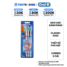 Bộ 3 bàn chải OralB classic 40S3