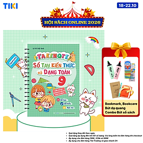 Sách Takenote Sổ tay kiến thức và dạng toán Lớp 9