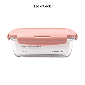 Hộp Thủy Tinh Chịu Nhiệt Lock&Lock 530ml LCB425 - Hồng