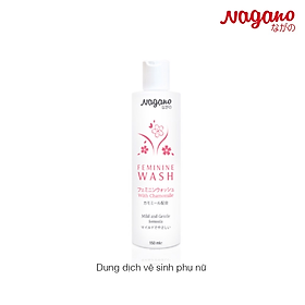 Dung Dịch Vệ Sinh Phụ Nữ Nagano Japan 150ml - FEMININE WASH WITH CHAMOMILE 150ml - Dung Dịch Ngăn Ngừa Vi Khuẩn Gây Các Bệnh Phụ Khoa, Ngăn Mùi Hôi Và Cảm Giác Ngứa Ngáy