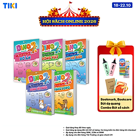 Combo DINO tập vẽ - 4 bước tập vẽ đơn giản cho bé (5 cuốn)