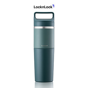 Bình giữ nhiệt Slo 2in1 with tumbler LocknLock LHC4332 (Bình giữ nhiệt và cốc nhựa) 600ml - Xanh Lá