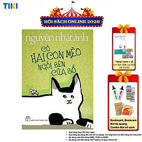 Sách Có Hai Con Mèo Ngồi Bên Cửa Sổ