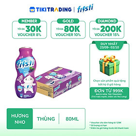 Thùng 48 chai sữa chua uống hương nho Fristi 80ml
