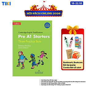 Sách Collins - Pre A1 Starters - Three Practice Tests - Kèm 1 MP3 (Format 2018)