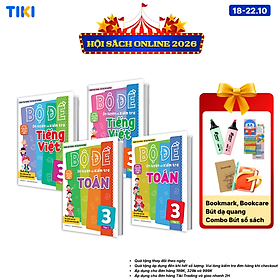 Combo Bộ đề ôn luyện và kiểm tra Toán và Tiếng Việt lớp 3 (4 Cuốn)