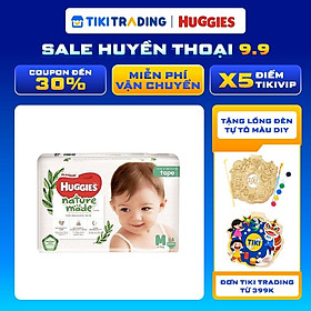 Tã Dán Siêu Cao Cấp Huggies Platinum Naturemade M64 (64 Miếng)