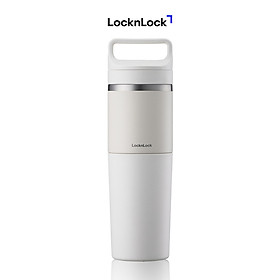 Bình giữ nhiệt Slo 2in1 with tumbler LocknLock LHC4332 (Bình giữ nhiệt và cốc nhựa) 600ml - Ngà