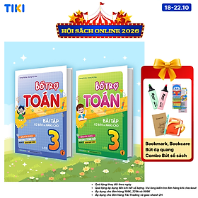 Combo Bổ trợ Toán bài tập cơ bản và nâng cao lớp 3 (2 Tập)