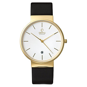 Đồng hồ nam dây da Obaku V153GDGWRB