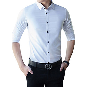 Áo Sơ Mi Nam Tay Dài VFASHION VFS0001 - Trắng