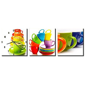 Mua Tranh Đồng Hồ Vicdecor DHT0034 - Ly Ngũ Sắc